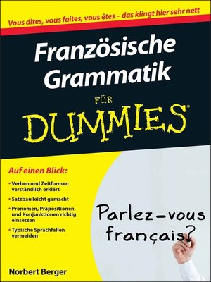 cover image of Franz&ouml;sische Grammatik f&uuml;r Dummies
